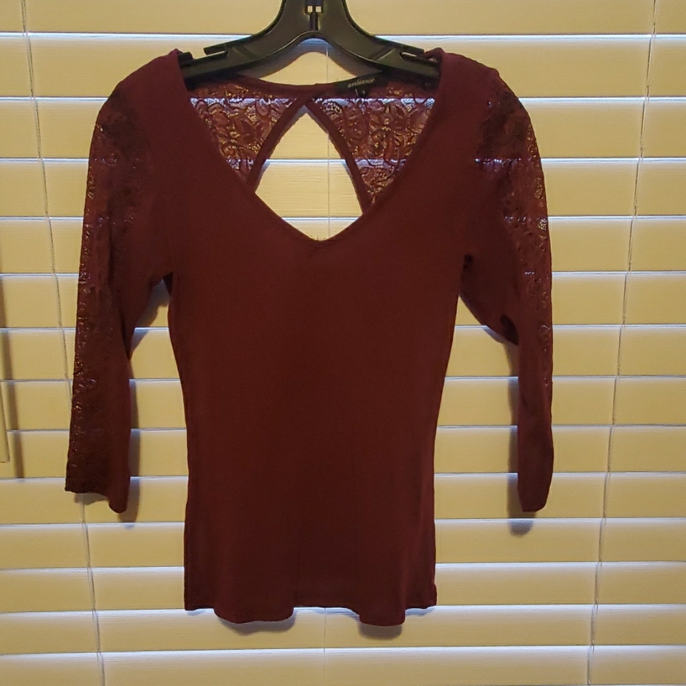 Lace Maroon Shirt